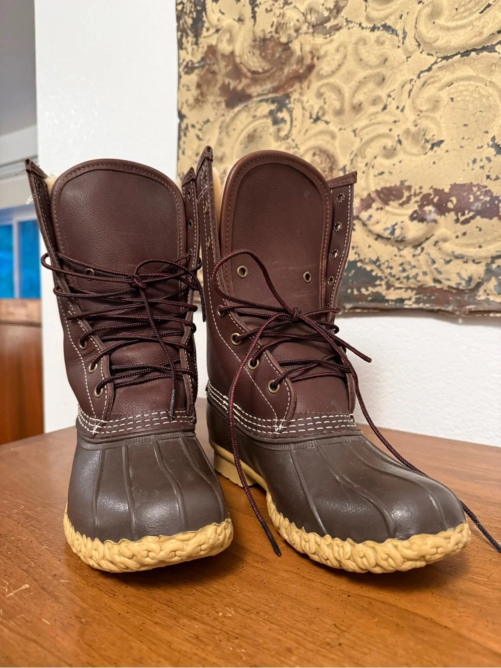 Woman’s  Brown Waterproof Lace-Up Duck Boots
